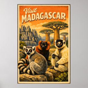 Madagascar - Oude Reisposter Poster
