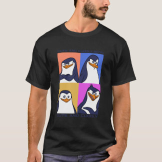 Madagascar Penguins Cute and Cudly Text Poster T-shirt