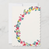 Madagascar Roze Maagdenpalm Bloemen Baby Shower Kaart (Achterkant)