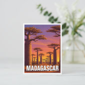 Madagaskar Avenue van de Baobabs Reizen Briefkaart (Staand voorkant)