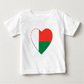 Madagaskar Flag Heart T-Shirt (Voorkant)