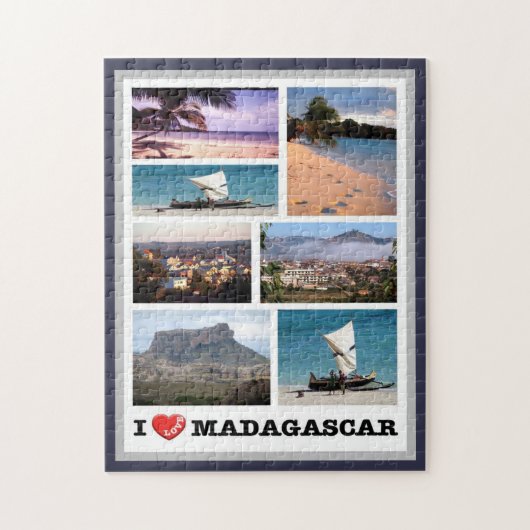 Madagaskar - I Love - Legpuzzel (Verticaal)