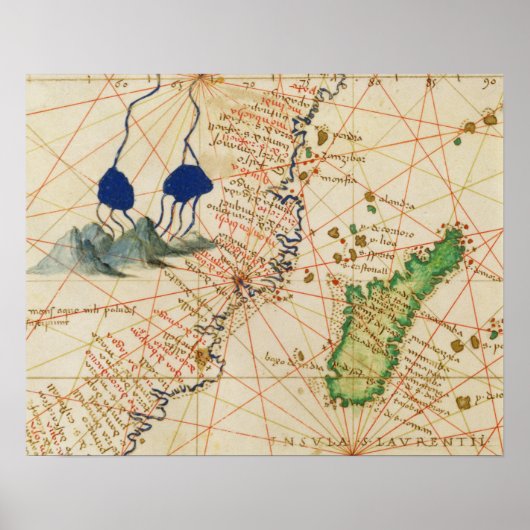 Madagaskar-kaart Poster (Voorkant)