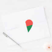 Madagaskar/Malagassische vlag Hart Sticker (Envelop)