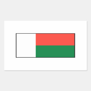 Madagaskar - Malagassische vlag Rechthoekige Sticker