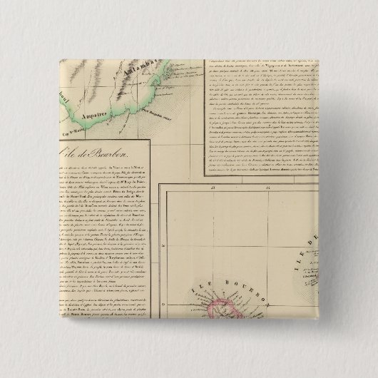 Madagaskar, Mauritius 57 Vierkante Button 5,1 Cm (Voorkant)