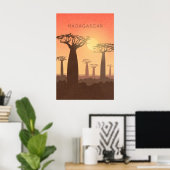 Madagaskar Minimale Reisposter Poster (Thuiskantoor)