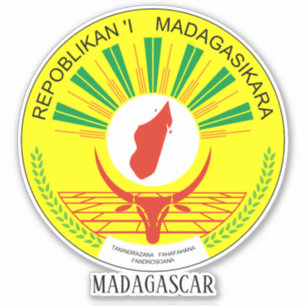 Madagaskar National Seal Patriotic Sticker