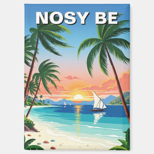 Madagaskar Nosy Be Travel Magneet (Voorkant)
