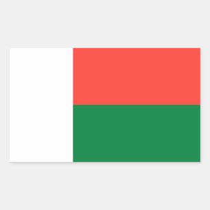 Madagaskar - rechthoekige vlaggen sticker