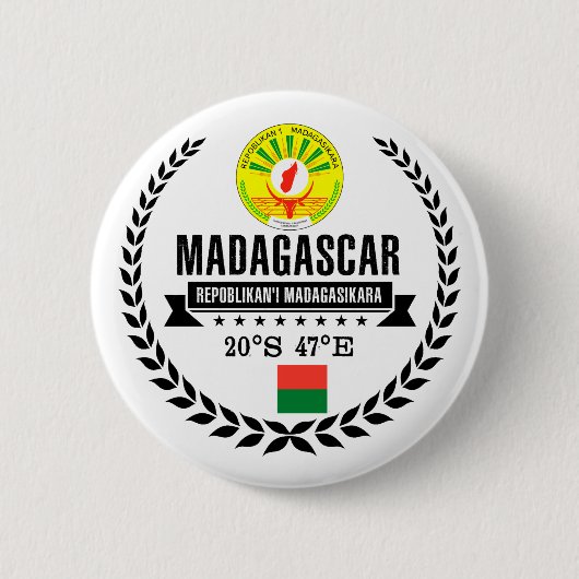 Madagaskar Ronde Button 5,7 Cm (Voorkant)