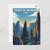 Madagaskar Tsingy de Bemaraha Nationaal Park Reize Briefkaart (Voorkant / Achterkant)