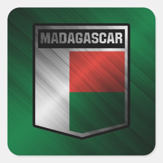 Madagaskar Vierkante Sticker (Voorkant)