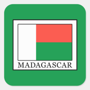 Madagaskar Vierkante Sticker