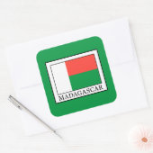 Madagaskar Vierkante Sticker (Envelop)