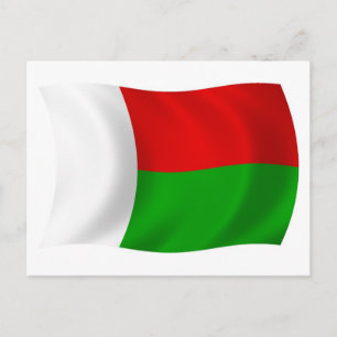 Madagaskar Vlag Ansichtkaart Briefkaart