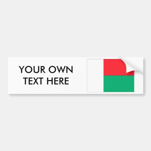 Madagaskar-vlag Bumpersticker (Voorkant)