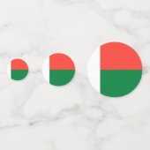 Madagaskar-vlag Confetti (Achterkanten)
