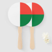 Madagaskar Vlag Handwaaier (Voorkant en achterkant)