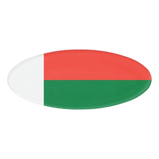 Madagaskar-vlag Naambadge (Voorkant)