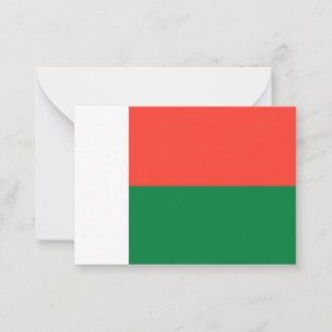 Madagaskar-vlag Notitiekaartje