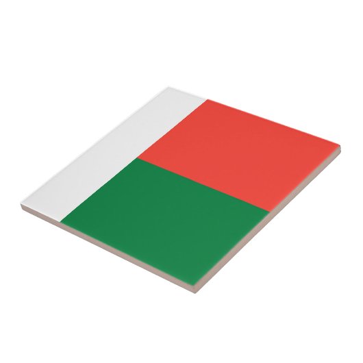 Madagaskar-vlag Tegeltje (Zijkant)