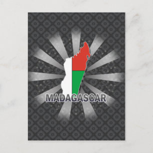 Madagaskar-vlaggenkaart 2.0 briefkaart