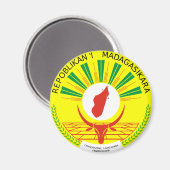 Madagaskar-wapenschild Magneet (Voorkant / Achterkant)