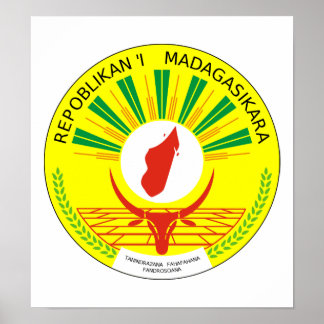 Madagaskar-wapenschild Poster