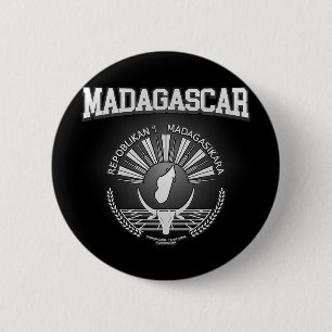 Madagaskar-wapenschild Ronde Button 5,7 Cm