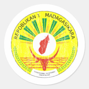 Madagaskar-wapenschild Ronde Sticker