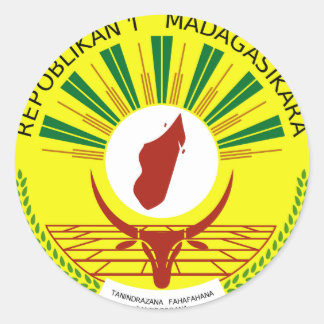 Madagaskar-wapenschild Ronde Sticker