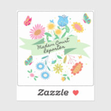 Madam Court Reporter Lente Bloemen Sticker
