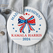 Madam President Kamala Harris Ronde Button 6,0 Cm (In situ)