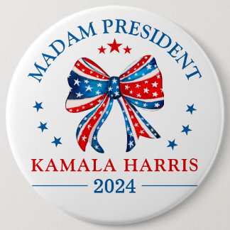 Madam President Kamala Harris Ronde Button 6,0 Cm