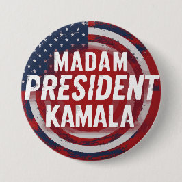 Madam President Kamala Harris Ronde Button 7,6 Cm