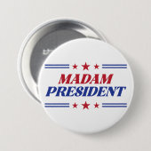 Madam President Kamala Harris Ronde Button 7,6 Cm (Voorkant /achterkant)