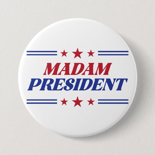 Madam President Kamala Harris Ronde Button 7,6 Cm (Voorkant)