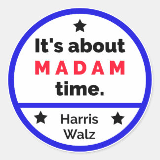 Madam-time-Harris-Sticker Ronde Sticker