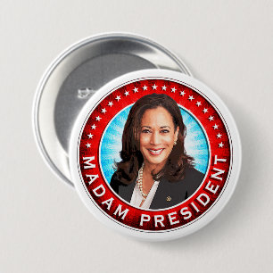 Madam Vice President Ronde Button 7,6 Cm