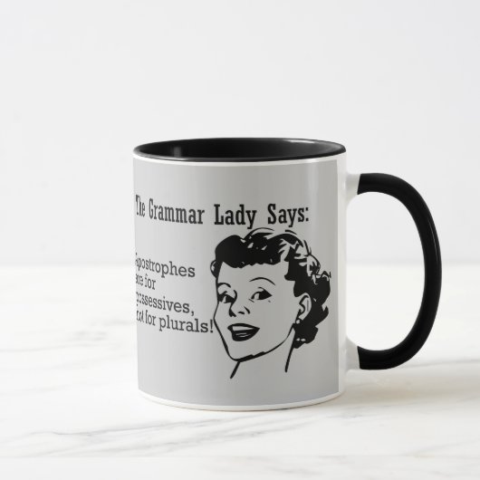 Madame Apostrophes Mugs de grammaire (Droite)