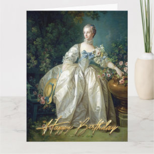 Madame Bergeret 1766 Gelukkige Verjaardag Kaart