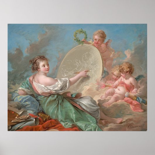 Madame Bergeret - François Boucher Fine Art Poster (Voorkant)