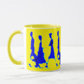 Madame bleue et jaune Mug (Gauche)