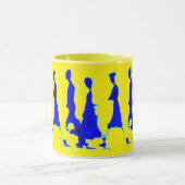 Madame bleue et jaune Mug (Centre)