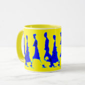 Madame bleue et jaune Mug (Devant gauche)