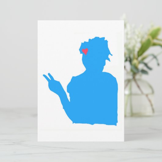 Madame bleue Invitation (Debout devant)