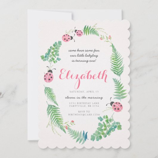 Madame Bug Birthday Invitation (Devant)