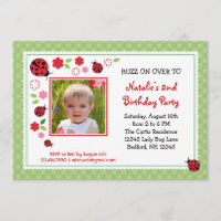 Madame Bug Birthday Photo Invitation