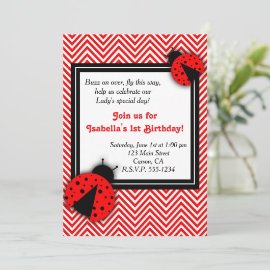 Madame Bug Party Invitations (Debout devant)